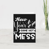 New Year Same Mess Funny New Year's Eve Karte (Vorderseite)