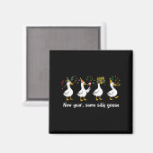 New Year Same Silly Goose Family Matching New Year Magnet (Vorderseite/Rückseite)