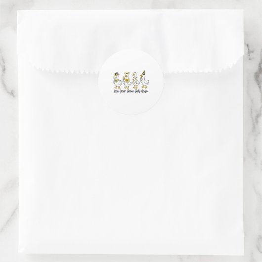 New Year Same Silly Goose Funny 2026 New Year Funn Runder Aufkleber (Tasche)