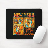 New Year Same Silly Goose Funny Retro Party Gift  Mousepad (Mit Mouse)
