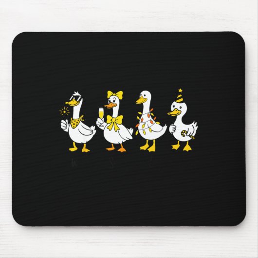 New Year Same Silly Goose Happy New Year 2026 Cele Mousepad (Vorne)