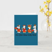 New Year Same Silly Horse Funny Chinese Lunar New  Karte (Gelbe Blume)