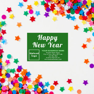 New Year Small Green Flat Card