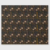 New Year Sparklers On a Midnight Clock Geschenkpapier (Flach)