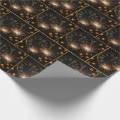 New Year Sparklers On a Midnight Clock Geschenkpapier (Ecke)