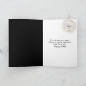 New Year Sparklers On a Midnight Clock Karte (Innenseite)