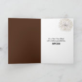 New Year Sparklers With Countdown Clock Karte (Innenseite)