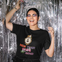 New Year State of Mind 2026 Gold Trim Clock