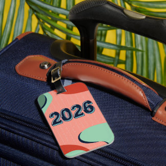 New year travel world tour Luggage Tag Gepäckanhänger