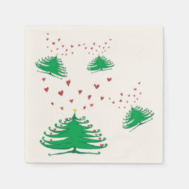 New Year Tree Cocktail Papier Napkins Serviette