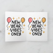 "New Year Vibes Only" Greeting Card Karte (Innenseite)