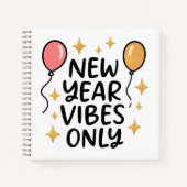"New Year Vibes Only" Spiral Notebook Notizblock (Vorderseite)