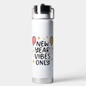 "New Year Vibes Only" Stainless Steel Water Bottle Trinkflasche (Hinten)
