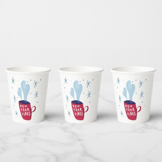New Year Vibes Rauchen Tasse Pappbecher (Multi)