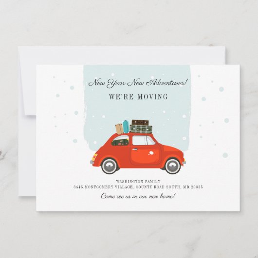 New Year We Moved Address Moving Announcement (Vorderseite)