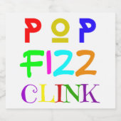 New Year Wine Labels Schaumweinetikett (Einzelnes Label)