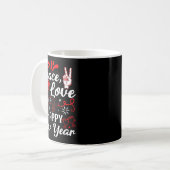 New Year Wishes, Peace, Love, Happy New Year, New Kaffeetasse (Vorderseite Links)
