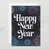 New Year Wishing Einladung (Vorne/Hinten)