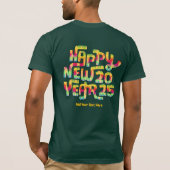 New Years 2025 Trendy Personalisiert T-Shirt (Rückseite)
