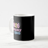New Years 2026 Eve Emergency Squad Disco Ball Fire Kaffeetasse (Vorderseite Links)