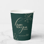 New Years 2026 Modern Minimal Festive Typography Pappbecher (Rückseite)