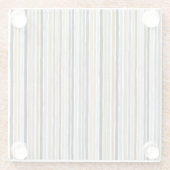 New Year's Blue Gold Black Stripes Glasuntersetzer (Rückseite)