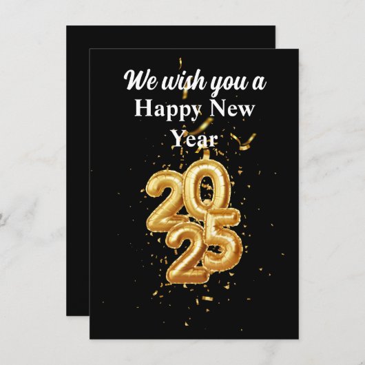 New Years Card Feiertagskarte (Vorne/Hinten)