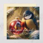 New Year's card with a bird (Vorne/Hinten)