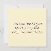 New Year's card with a bird (Rückseite)