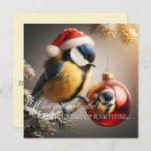 New Year's card with a bird (Vorne/Hinten)