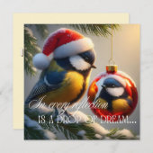 New Year's card with a bird (Vorne/Hinten)