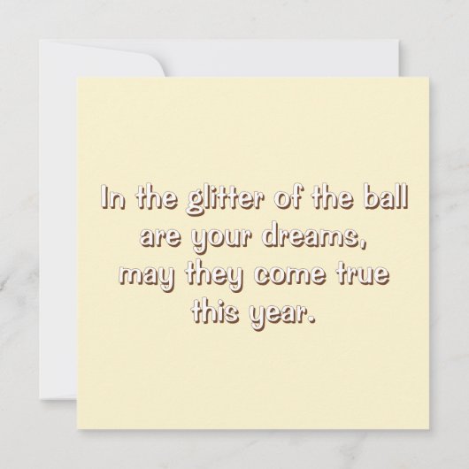 New Year's card with a bird (Rückseite)