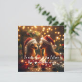 New Year's card with a cute horse (Stehend Vorderseite)