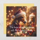 New Year's card with a cute horse (Vorne/Hinten)