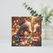 New Year's card with a cute horse (Stehend Vorderseite)