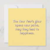 New Year's card with a cute horse (Rückseite)