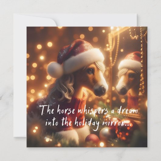 New Year's card with a cute horse (Vorderseite)