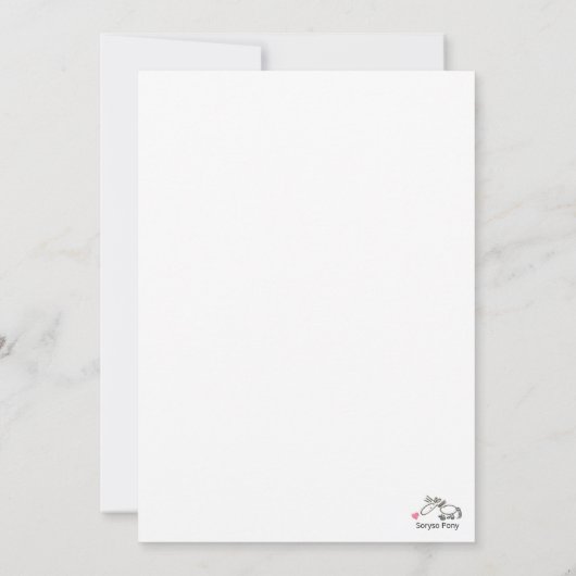 New Year's Card with a Horse and Carrot Firework Einladung (Rückseite)