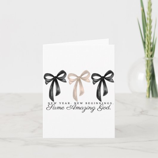 New Years Christian Coquette Faith New Beginnings Karte (Vorderseite)