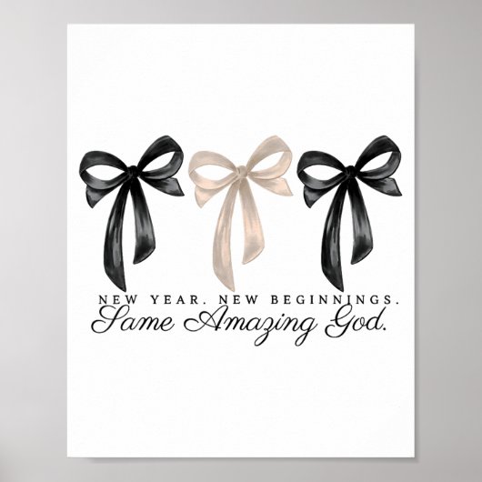 New Years Christian Coquette Faith New Beginnings  Poster (Vorne)