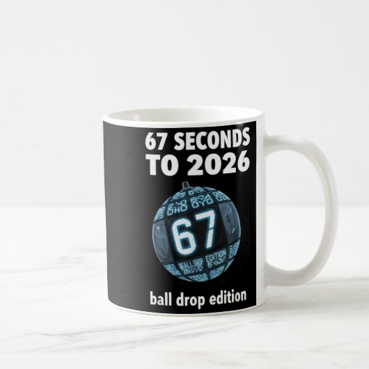 New Year's Day Ball Drop Countdown Funny Brainrot Kaffeetasse (Rechts)