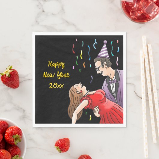 New Year's Day Party Serviette (Beispiel)