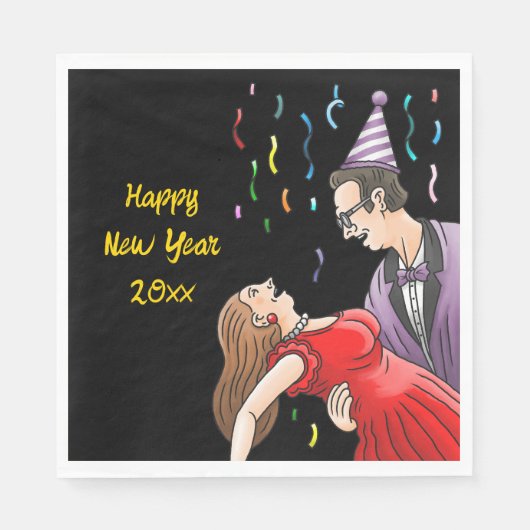 New Year's Day Party  Serviette (Vorderseite)