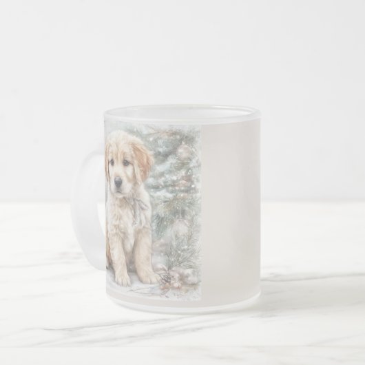 New Year's dog and snow Mattglastasse (Vorderseite Links)