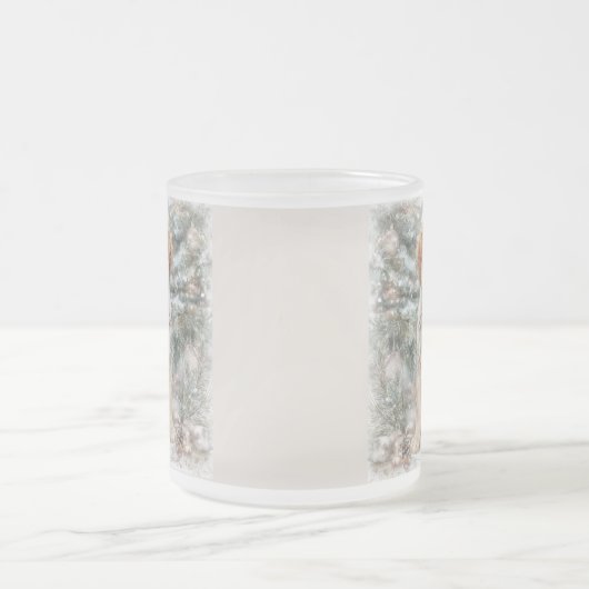 New Year's dog and snow Mattglastasse (Mittel)