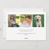 New Years Elegant Cheers Foto Feiertagskarte (Rückseite)