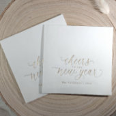 New Years Elegant Festive 2026 Gold Servietten Mit Folie