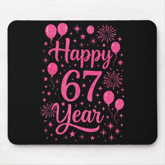 New Year's Eve 2026 Happy 67 Year Gen Z Funny Meme Mousepad (Vorne)