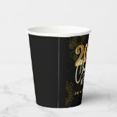 New Year's Eve 2026 Party Gold Glitter Pappbecher (Rechts)