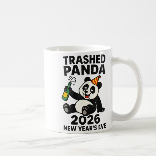 New Years Eve 2026 Trashed Panda Premium  Kaffeetasse (Rechts)